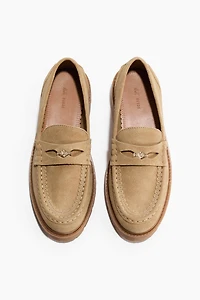 Chunky Split Suede Loafers