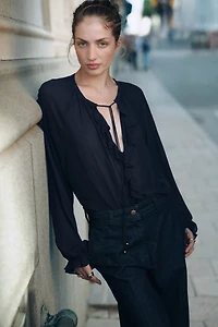 Blouse en mousseline