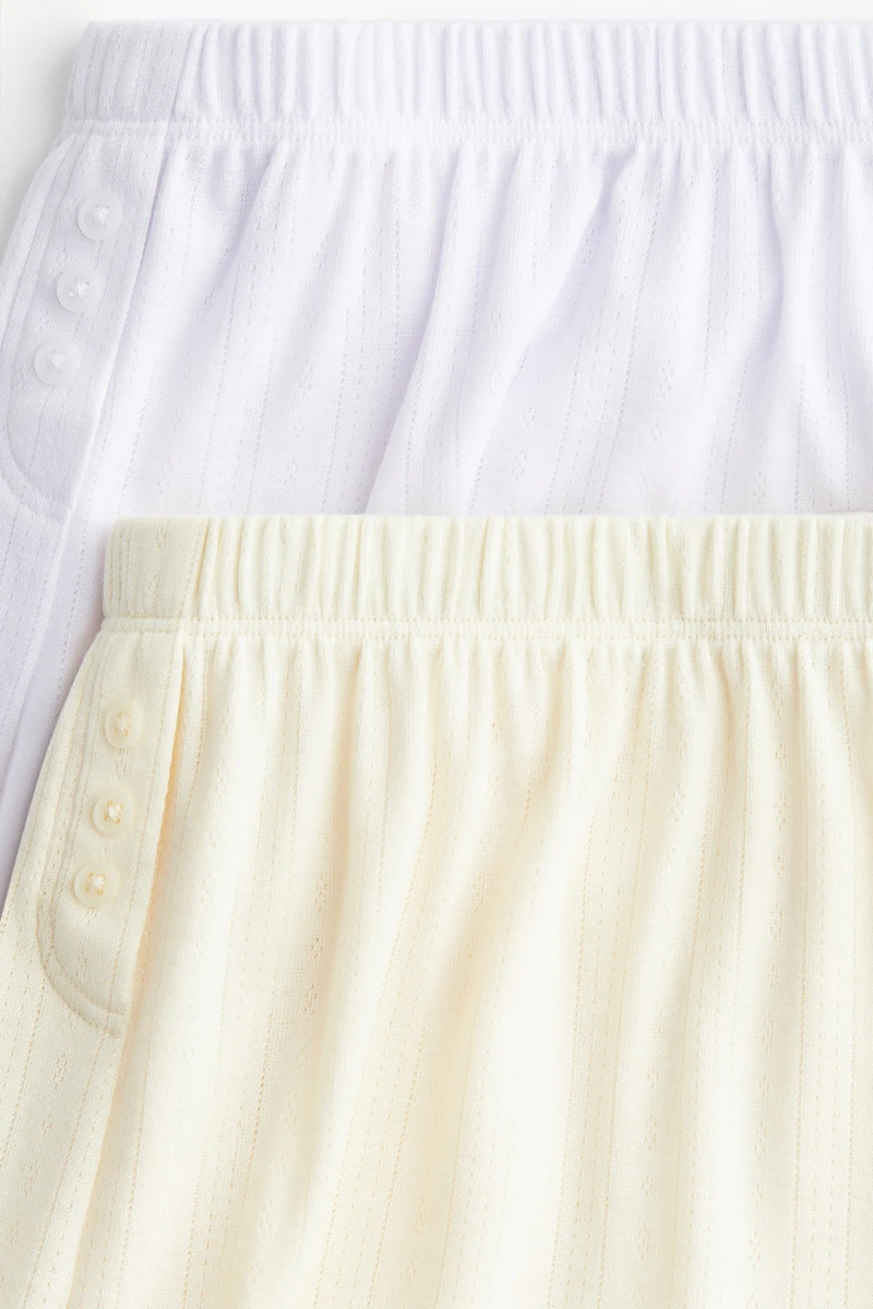 2-Pack Pointelle Pajama Shorts