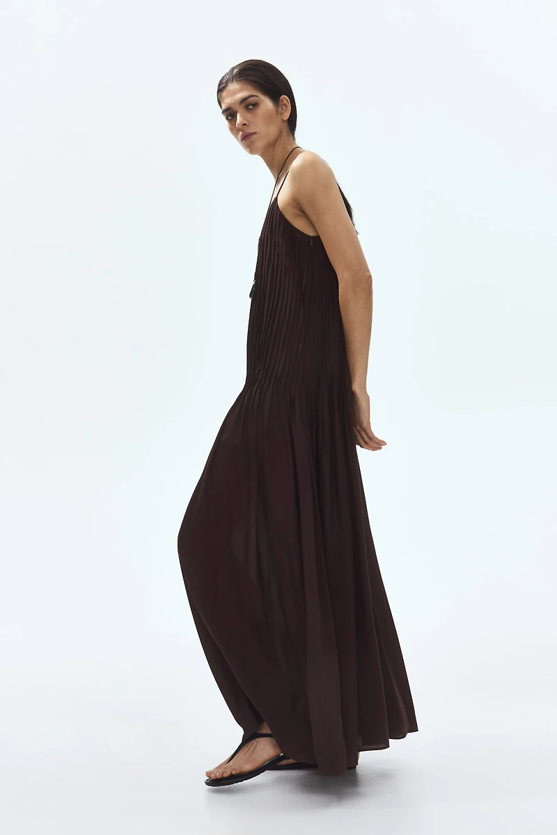 Robe à plis nervure en modal