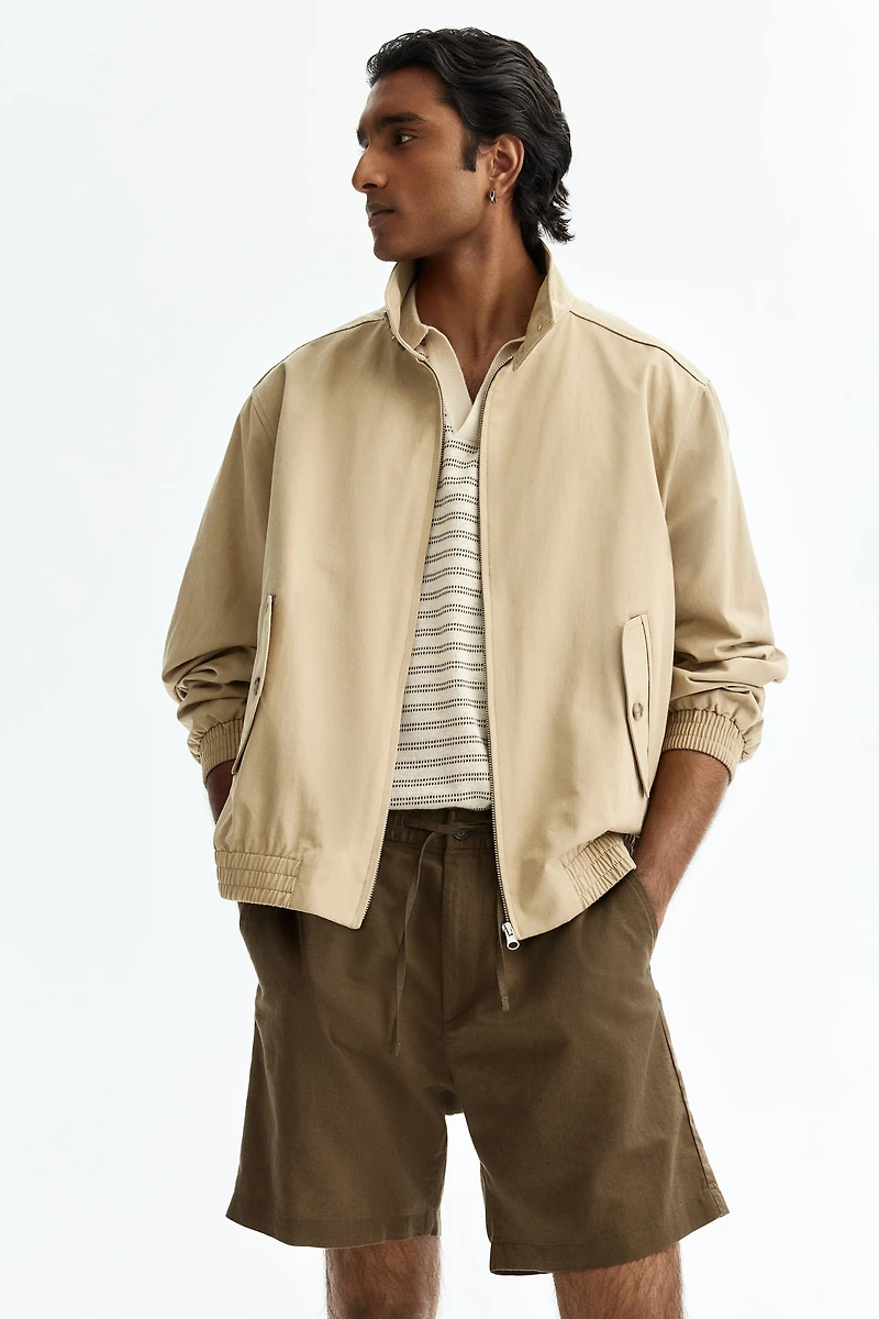 Regular-Fit Linen-Blend Shorts