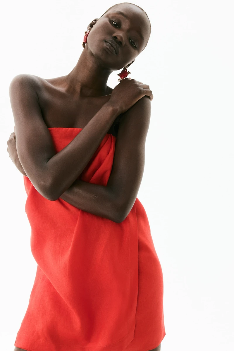 Linen Bandeau Dress