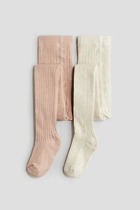 2-pack Ribbed Tights