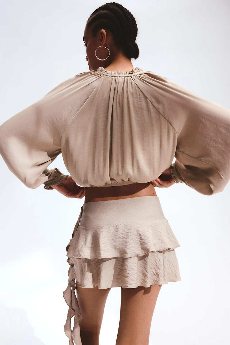 Balloon-Sleeved Blouse