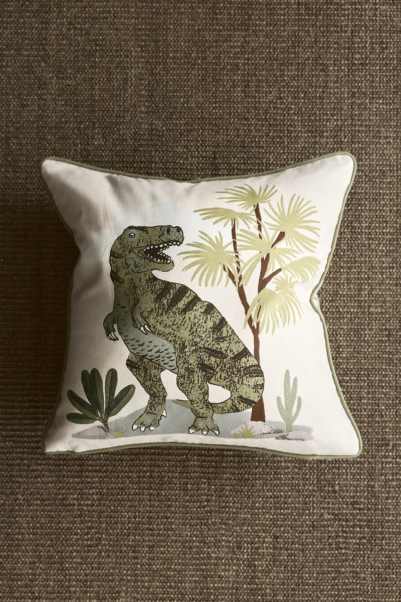 Housse de coussin en toile coton imprimée