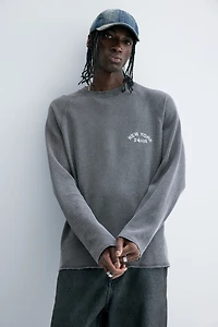 T-shirt gaufré classique à manches longues