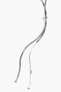 Herringbone-Chain Lariat Necklace