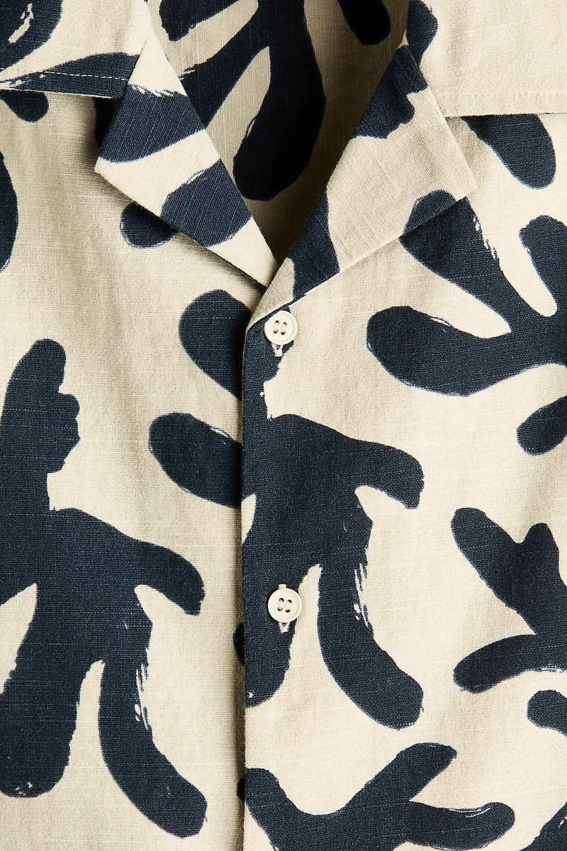 Chemise décontractée à col cubain