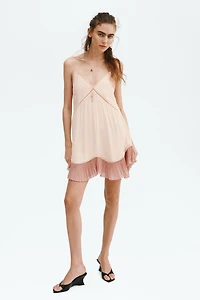 Lace-Trimmed Slip Dress