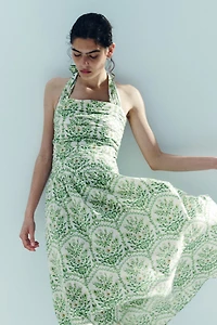 Poplin Halterneck Dress