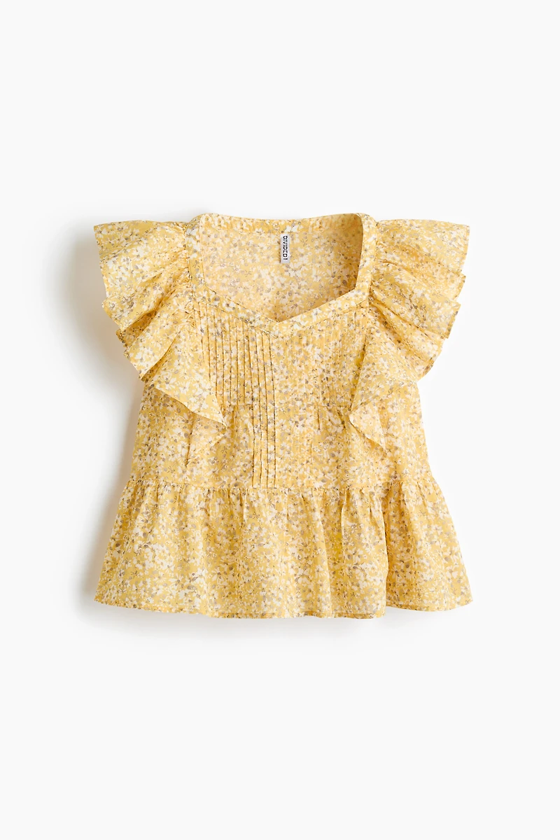 Haut volanté en coton