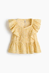 Haut volanté en coton