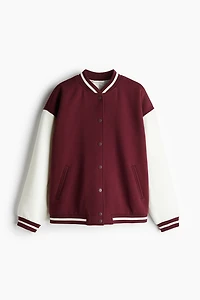 Motif-Detail Baseball Jacket