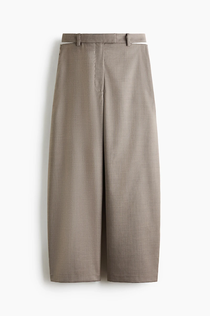 Pantalon en laine mélangée avec ouvertures