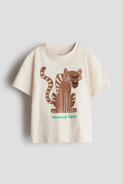 T-shirt en coton imprimé