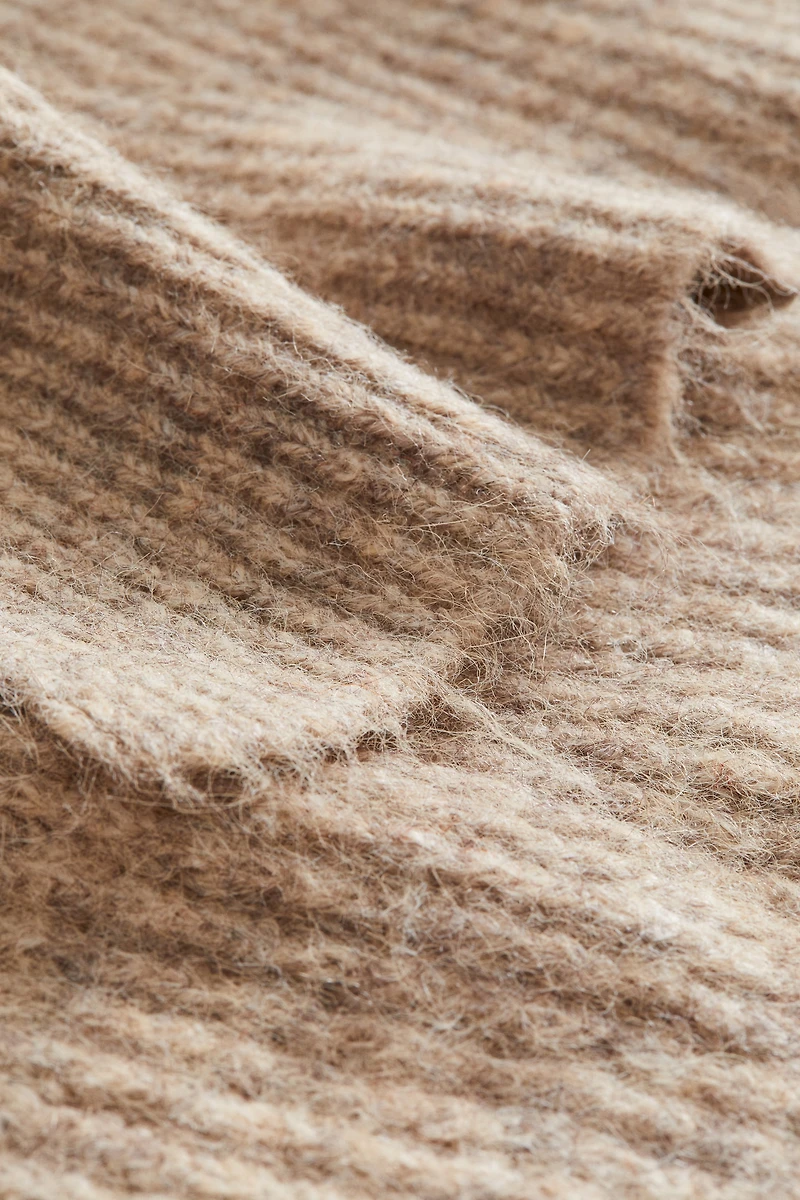 Couverture en tricot côtelé