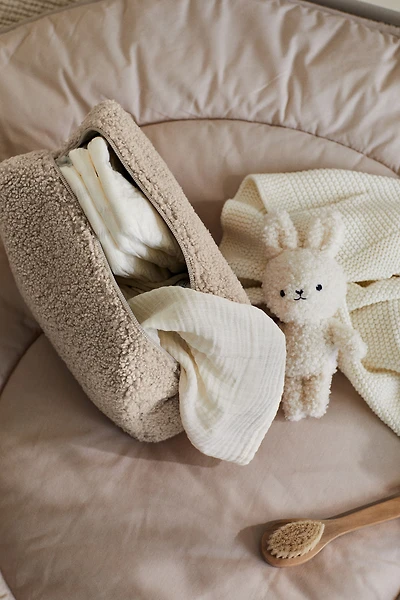 Sac à langer en tissu peluche