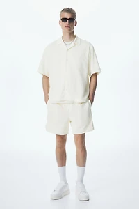 Chemise ample en filet avec col cubain