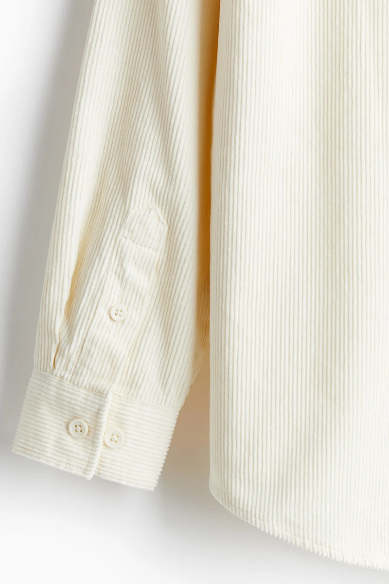 Chemise ample en velours côtelé