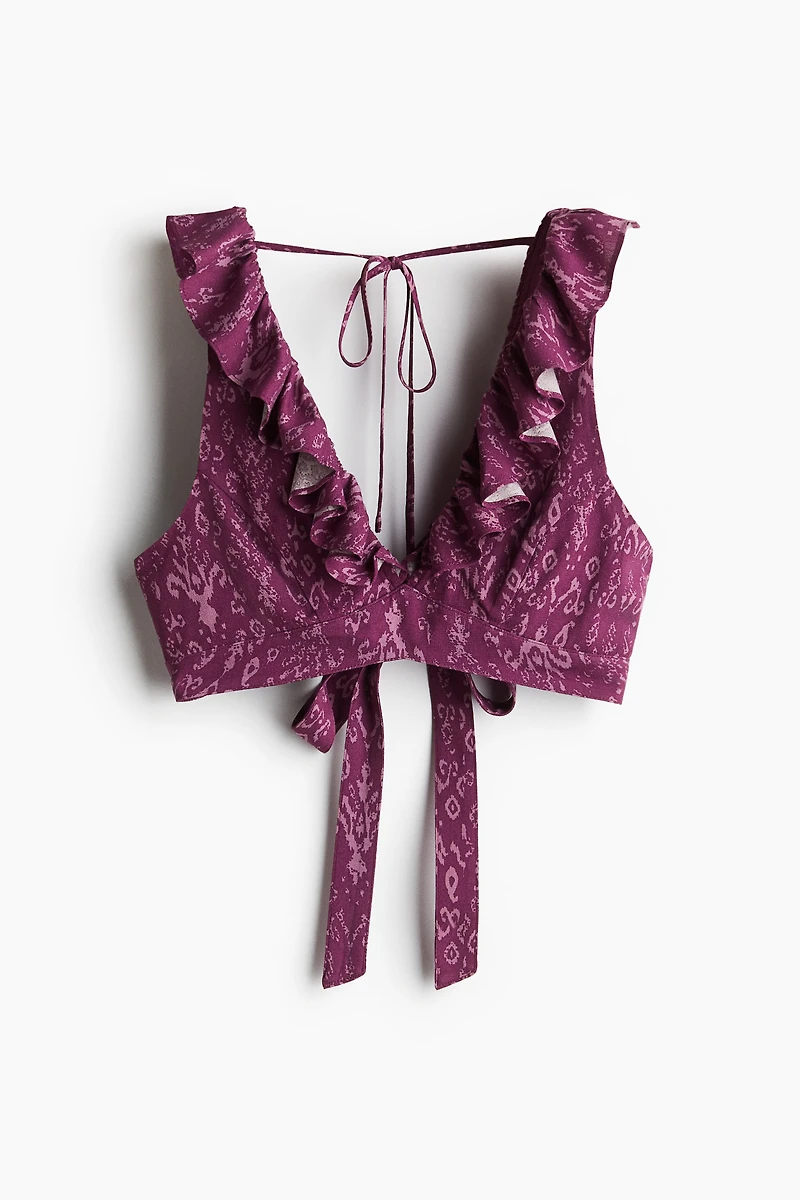 Ruffle-Trimmed Crop Top