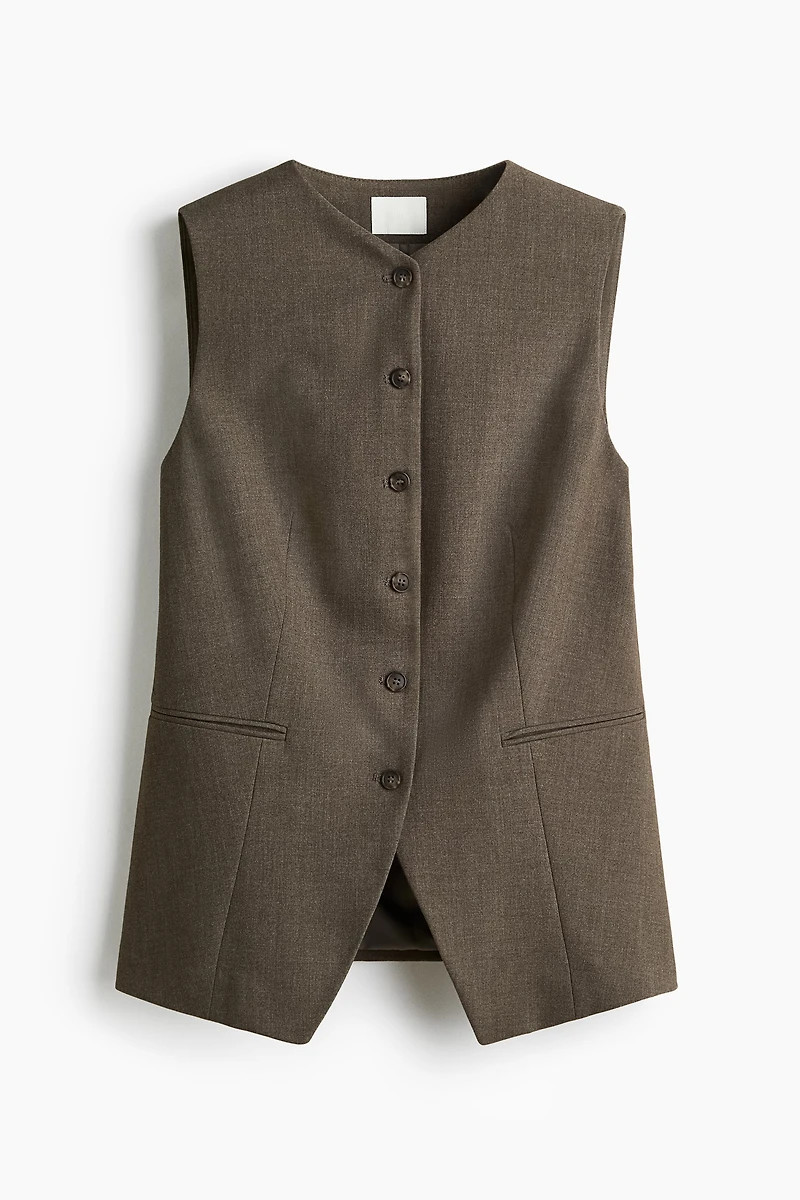 Long gilet sans manches