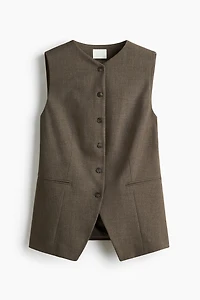 Long gilet sans manches