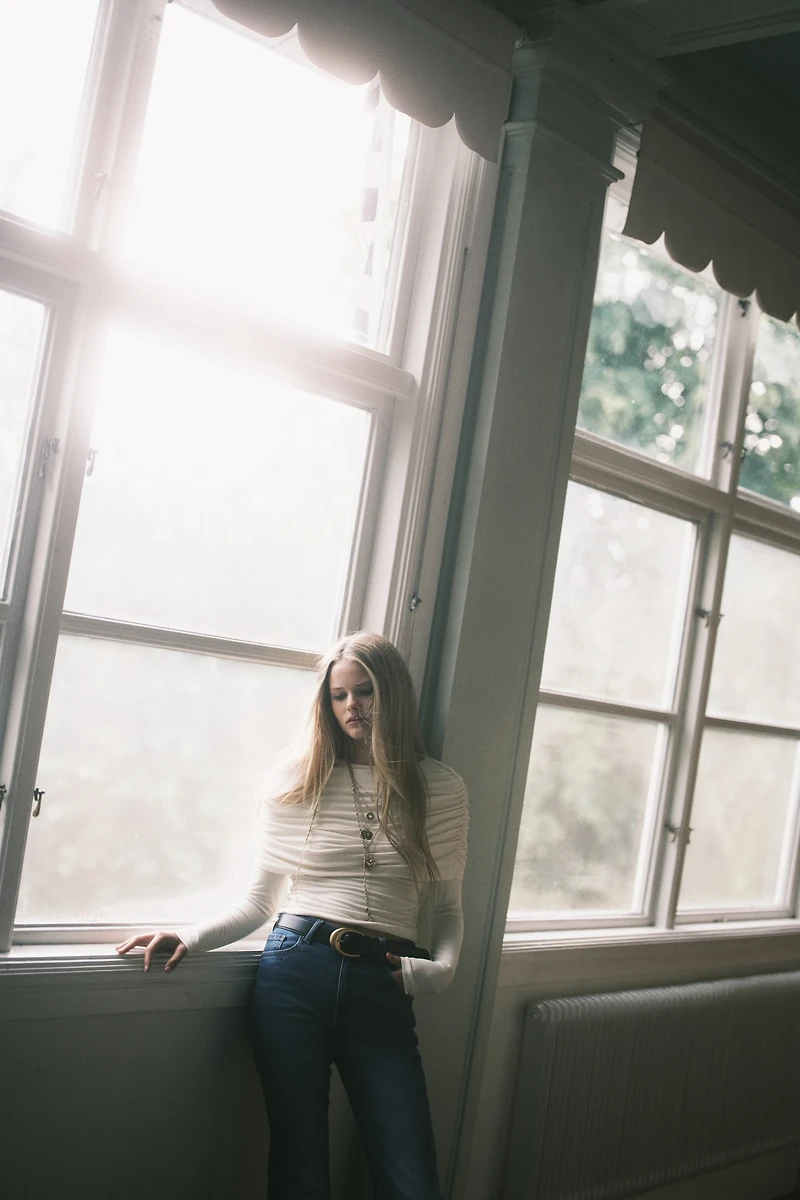 Haut en jersey à effet drapé
