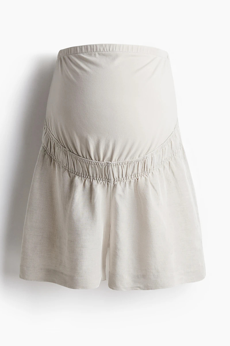 MAMA Linen-Blend Shorts
