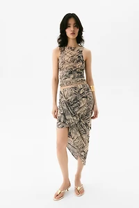 Asymmetric Mesh Skirt