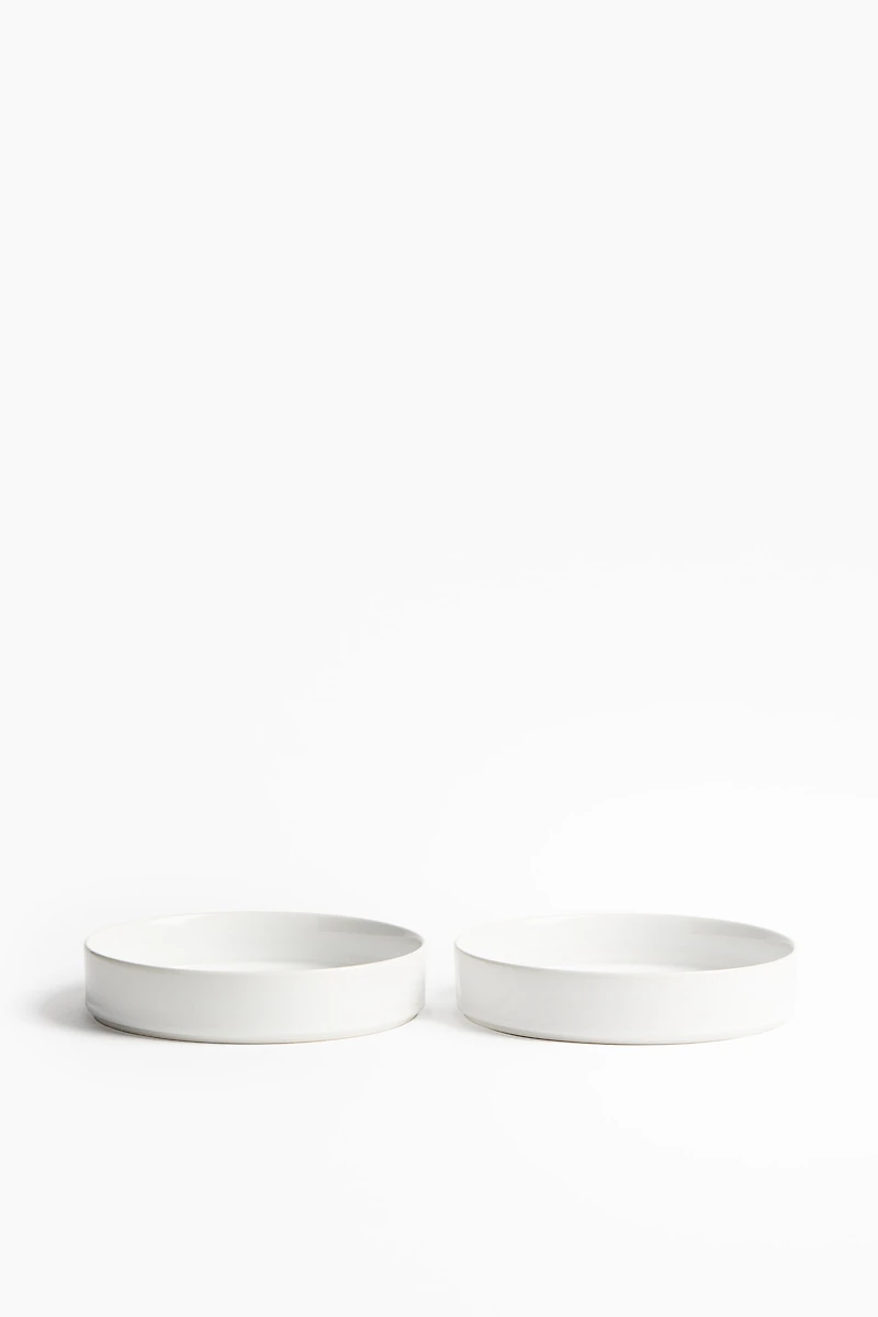 2-Pack Deep Stoneware Plates