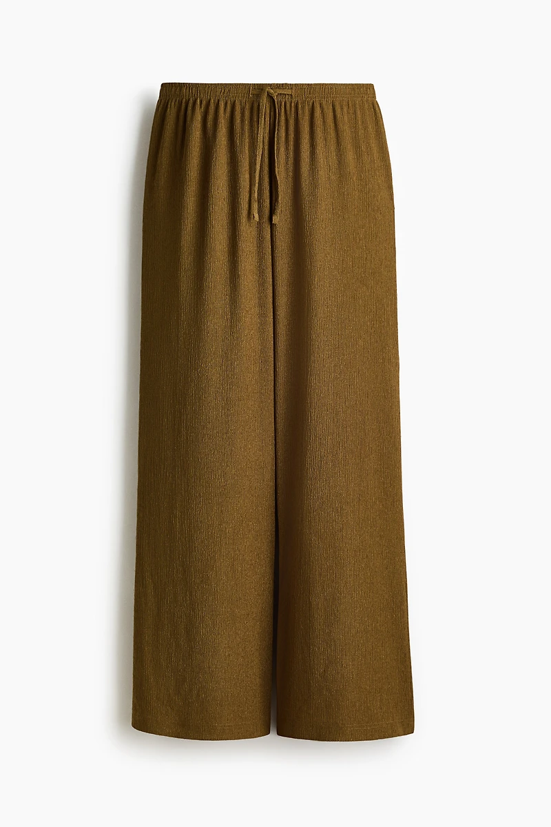 Wide-cut Pull-on Pants