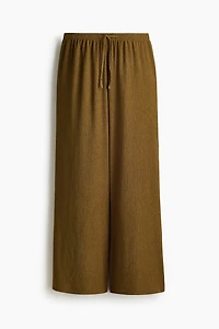 Wide-cut Pull-on Pants