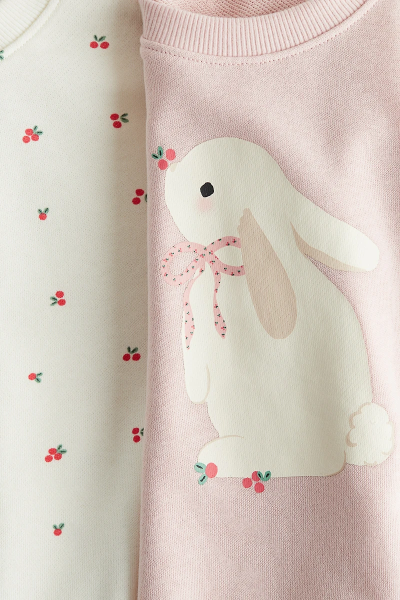 2-Pack Ruffle-Trimmed Sweatshirts