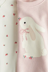 2-Pack Ruffle-Trimmed Sweatshirts