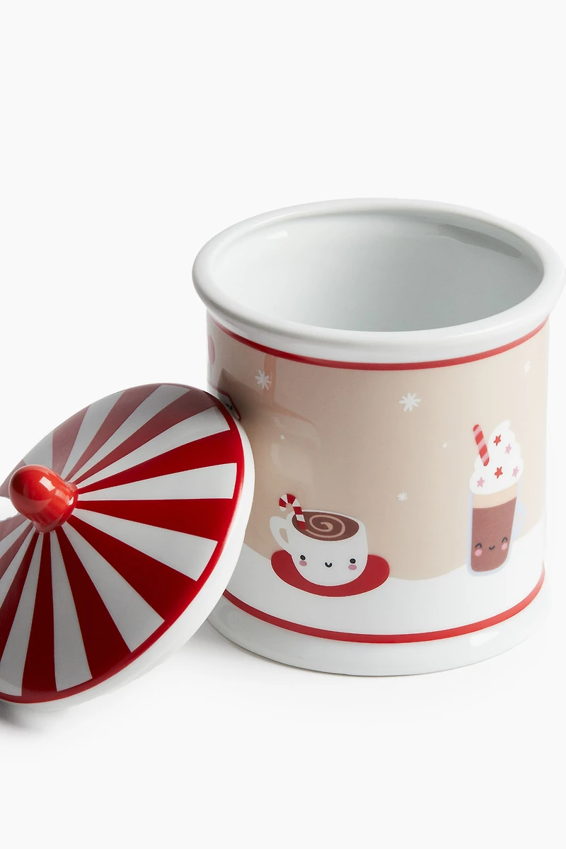 Pot à biscuits en porcelaine