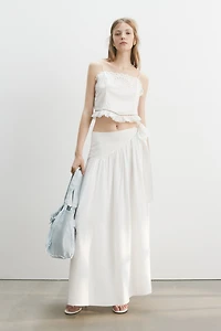 Jupe maxi avec détail à nouer