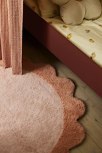 Flower-Shaped Cotton Rug