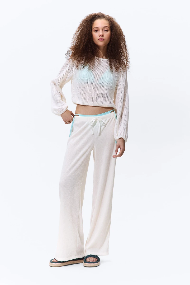 Crinkled Drawstring Pants