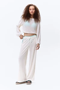 Crinkled Drawstring Pants