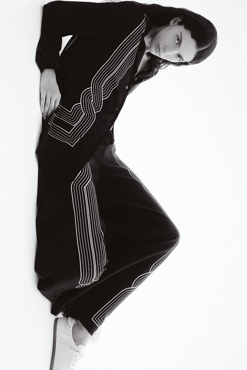 Printed Pull-On Pants