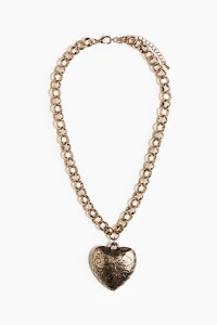 Heart-Pendant Chain Necklace