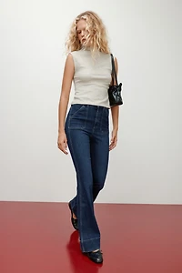 Jean évasé taille haute