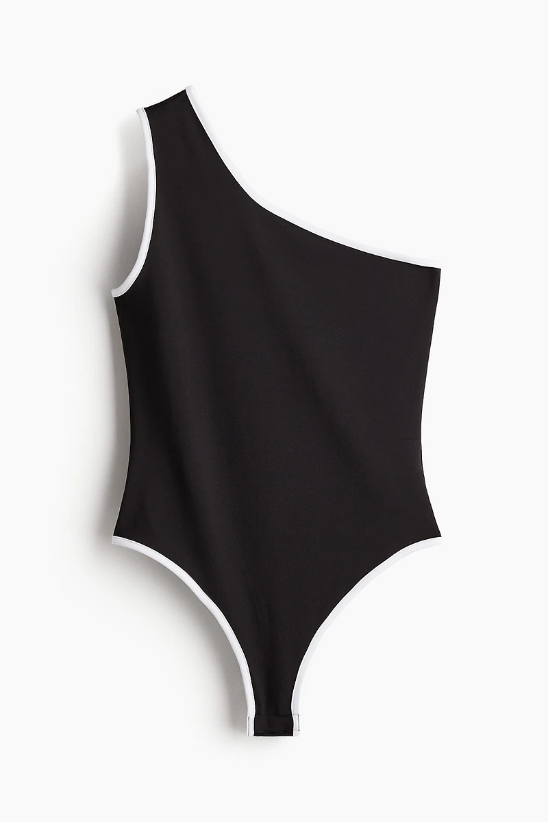 One-shoulder Thong Bodysuit