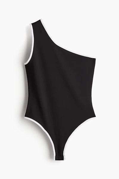 One-shoulder Thong Bodysuit