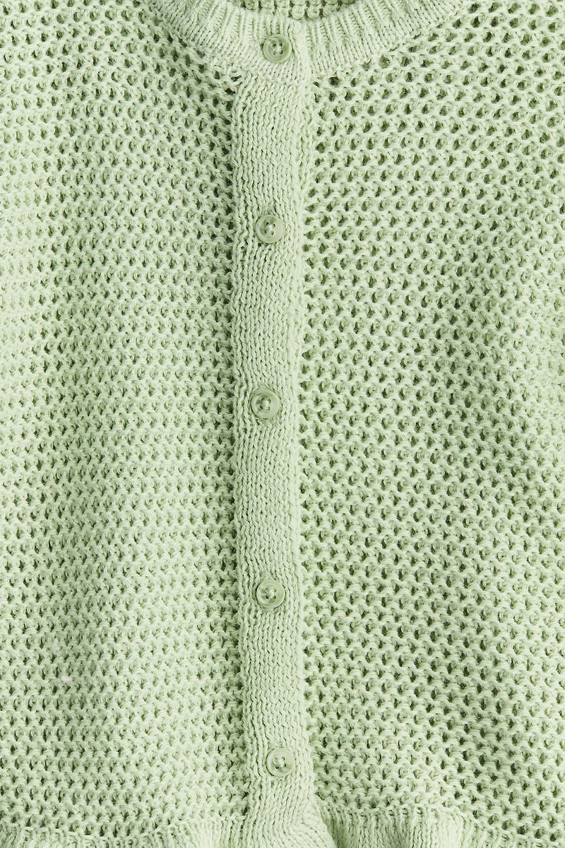 Crochet-Look Cardigan