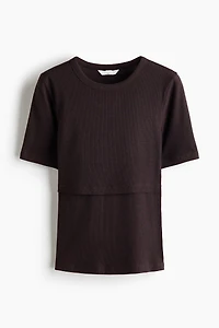 MAMA Ribbed Nursing T-Shirt