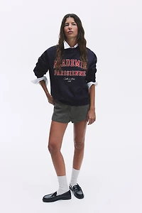 Sweatshirt with Text Motif