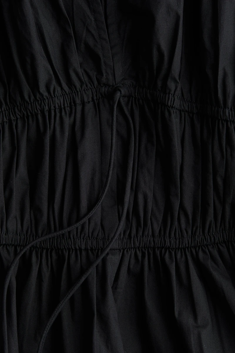 Drawstring Poplin Blouse