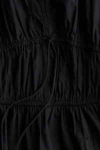 Drawstring Poplin Blouse