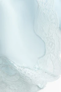 Lace-Trimmed Slip Dress